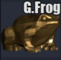 Golden Frog Figurine
